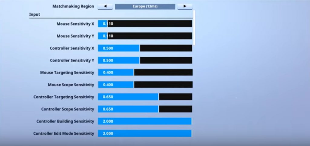 ErycTriceps Fortnite Mouse Settings
