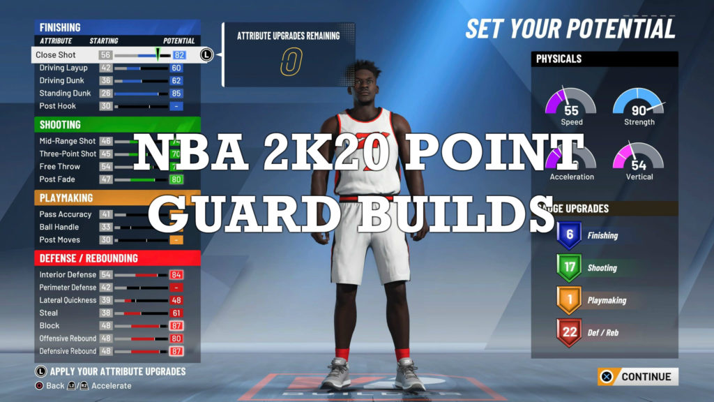 NBA-2K20 point guard build