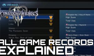 kingdom hearts 3 all game records